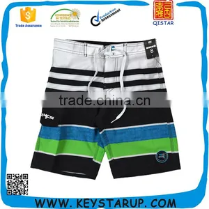 Fitted Swimwear Spandex Teens Young Men Striped Board Shorts Wholesale thumbnail-1