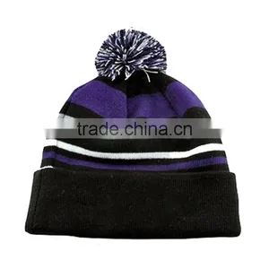 New Custom Style Men's Winter Knit Hat/Pom Pom Knitted Hat thumbnail-3