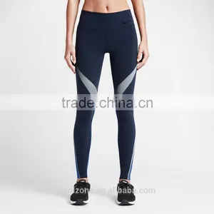 Latest Hot Selling Comfortable Fabric Running Tights Woman Leggings With Breathable Mesh Panels thumbnail-2