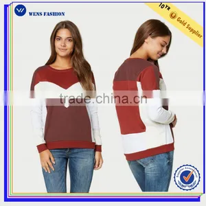 2016 Wensfashion Custom Women Leather Sleeve Sweatshirt and Long Sleeved Sweatshirt thumbnail-2