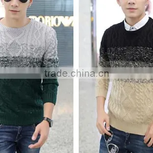 Men Melange Color Cotton Pullover Sweater thumbnail-3