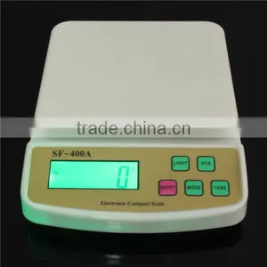 2016 Wholsesale 1PCS SF-400A Digital Scale For Household Use 10kg/1g Electronic Kitchen Scale Weighing Scale With Backlight thumbnail-1