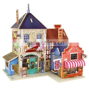 DIY Wood Assembling Toys Wooden Model Of Three-dimensional 3D Puzzle Educational Toys for Children Castle Model Jigsaw Puzzle thumbnail-4