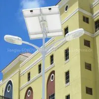 Hot-galvanized Lighting Pole Solar Street Led Lamp thumbnail-1