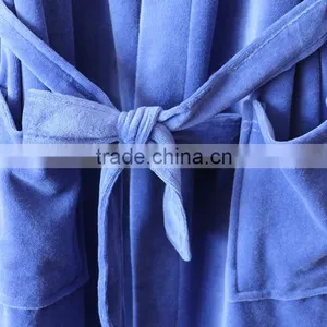 Luxury 5 Star Hotel Velvet Printed Bath Robe thumbnail-6