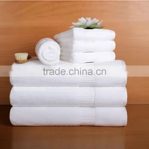 Good Quality Satin Plain White Luxury Bath Towel for Hotel Use thumbnail-1