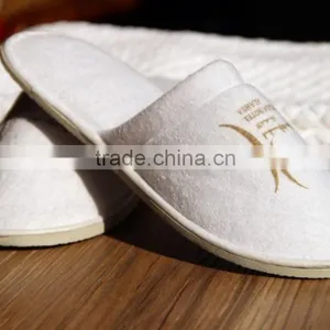 Disposable White Nap Cloth Spa Hotel Slippers thumbnail-2