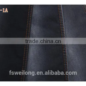 X0039-1A Cotton/polyester/spandex Sulfur Black Double Layer Soft Stretch Fabric thumbnail-1
