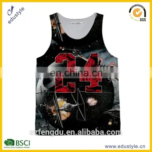 2015 New Mens Tank Top Wholesale Sublimation Tank Top/custom Gym Tank Top thumbnail-4