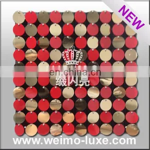 Red Sequin Panel Shopping Mall Christmas Decorations thumbnail-1