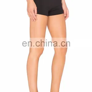 Wholesale Black Tailored Slimming Yoga Shorts thumbnail-3