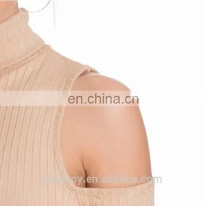 Pink Drape Side Halter Neckline Fashion Woman Dress thumbnail-4