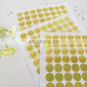 Wholesale Customized Gold Foil Sticker Round Adhesive Label Laser Anti-counterfeiting Labels thumbnail-5