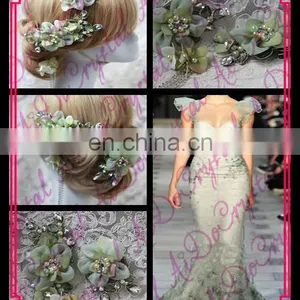 Aidocrystal Green Garland Hair Flower Headwear Wholesale Hair Accessories for Women thumbnail-1