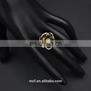 MCR-0050 Wholesale Latest Gold Flower Cluster Gemstone Ring for Girls thumbnail-1