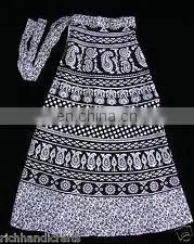 Boho Hippie Wrap Around Skirt/Bollywood Style Wrap Around Skirt/100% Cotton Printed Wraparound Skirt/Party Wear Short Skirt Boho thumbnail-4