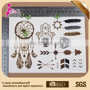 Wholesale Eco-friendly Tattoo Flash Women Sexy Gold Foil Flash Tattoo thumbnail-4