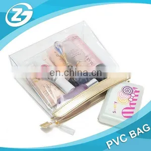 New In Fashion Design Factory Wholesale Reusable Eco Friendly Cheap Portable Transparent PVC Zipper Top Travel Toiletry Bag thumbnail-4