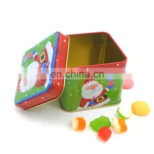 2017 Sweet Square Christmas Gift Meatl Tin Can Packaging Manufacturer thumbnail-5