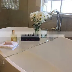 Acrylic Hotel Spa Bath Tray Bathtub Caddy Tray Table With Phone Holder Rack thumbnail-2