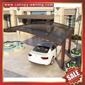 Outdoor Car Park Canopy Carport Shelter Cover Awning Canopies Alu Aluminum pc Polycarbonate for Sale thumbnail-2