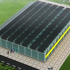 Tempered Glass Covering Greenhouse With Hot-Dip Galvanized Steel Structure thumbnail-3