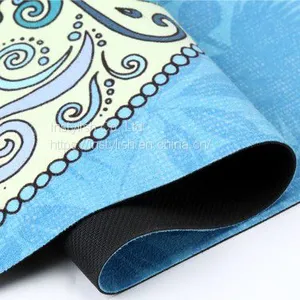 Colorful Printing Microfiber Suede Yoga Mats Rubber Mat thumbnail-3
