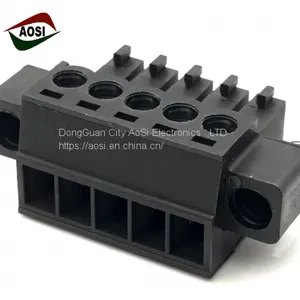 PCB Plug in Socket Cable Connector Terminal Block 3.5mm Pitch Female Power Connector With Screw Hole 30A UL EC381VM thumbnail-1