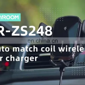 Joyroom ZS248 FCC CE Qi Car Charger Mobile Suction Cup Version Qi 15W Wireless Fast Charging Car Phone Holder thumbnail-1