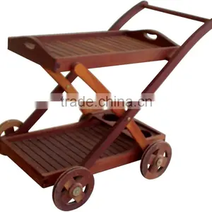 Luxury Style Outdoor Furniture - Wood Tea Trolley - Royal Garden Outdoor Furniture thumbnail-1
