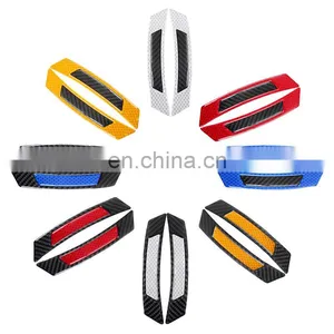 2pcs Car Carbon Fiber Reflector Sticker Auto Reflective Strip Motorcycle Decoration Red Reflective Stickers Exterior Accessories thumbnail-3