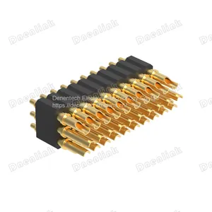 Dnenlink 2.00mm Pitch Triple Row H4.0mm Solder Male Header Pogo Pin Connector thumbnail-3