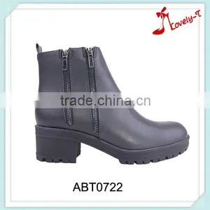 2016 New Arrival Fast Supplier Classic Available Make Your Own Mid Heel Zipper Boots thumbnail-1