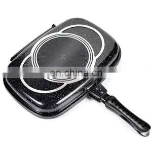 Hot Sale Korea Portable BBQ Grill Double Sided Grill Pan thumbnail-1