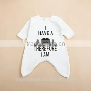 Lovely Style Plain Baby Clothes Romper Bidysuit With Mustache AG-LA0026 thumbnail-4