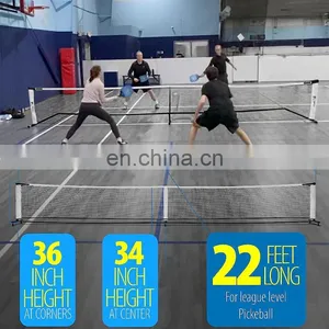 22FT Wide 36 Inch Height at Side Lines Pickleball Net With Wheels Outdoor Retractable Portable Pickleball Net thumbnail-4