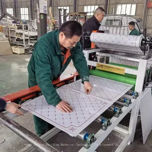 Small Scale Gypsum Board Lamination Machine 600*600 Gypsum Ceiling Tiles Making Machine thumbnail-2