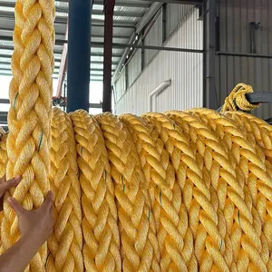 High Strength Polypropylene Cable Polyester Hawser Blend 8/12 Strands for Mooring Rope for Marine Use Vessel Towing thumbnail-3