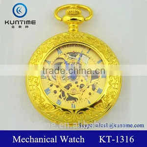Fashion Steampunk Pocket Watch Wholesale in Russian Mechanical Analog Movt thumbnail-1