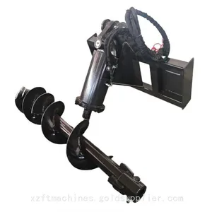 Heavy-Duty Hydraulic Earth Auger Attachment for Skid Steer Loaders thumbnail-1