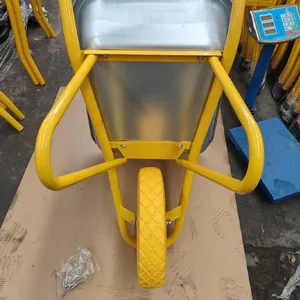 Heavy Duty Steel Tray Wheel Barrow With Anti Rust Coating for Agricultural Distributors Distributor Ready Packing for Yard Warehouse and Job thumbnail-4
