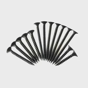 Black Phosphate Drywall Screws With Sharp Point, 13mm-100mm Full Sizes, for Fast Penetration and No Snapping. thumbnail-1