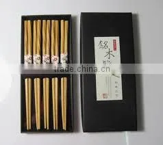 Unique Wood Chopsticks Green Craft Paint Tableware Cooking Long Chopsticks 2 Pairs Gift Box thumbnail-1