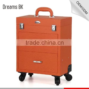 Hot Sales Orange Hairdresser Trolley Makeup Professional Case for Dresser thumbnail-2