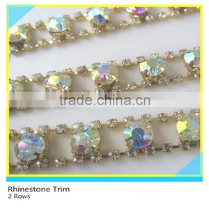 Wedding Cake Crystal Rhinestone Trim Fancy Grade A Crystal Chain thumbnail-5