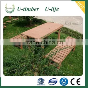 Garden Dark Walnut Color Patio Outdoor WPC Furniture thumbnail-1