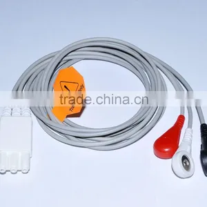 Unicare ECG Professional AHA Standard M1673A ECG Cable 3 Leadwires thumbnail-2
