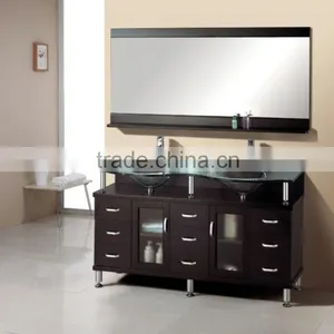 Solid Wood Floor Standing Bathroom Mirror Vanity A703 thumbnail-4