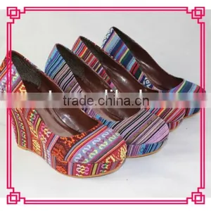 Special Material Wedge High Heel Women Pump Shoes thumbnail-1