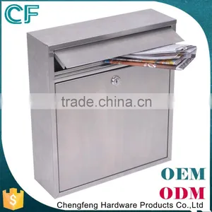 Apartment Wall Hanging Stainless Steel Wall Mounted Letter Box thumbnail-1